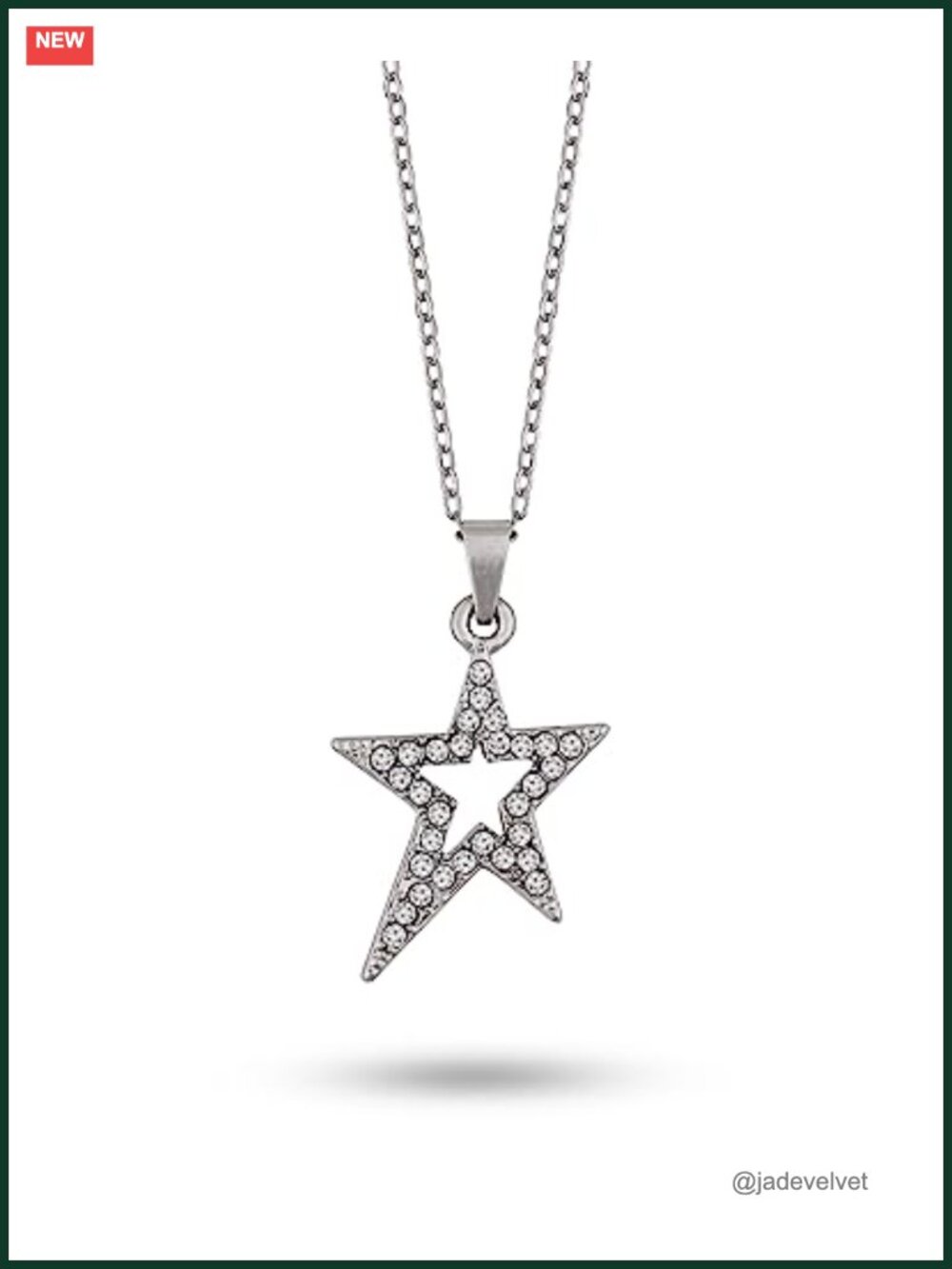 Rhinestone Star Choker Necklace Zinc Alloy Y2K Grunge Goth Jewelry